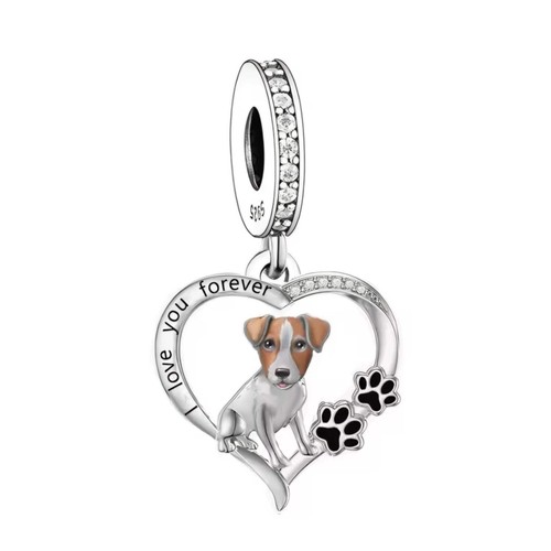 Charm cane argento 925 jack - charm,
