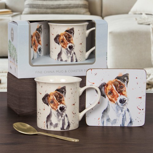 Jack russell mug - coaster, gift