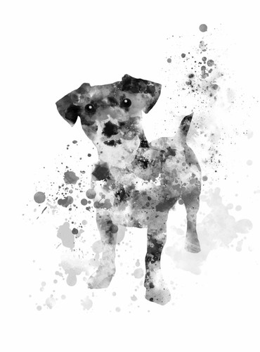 Jack russell art print cane - jack,